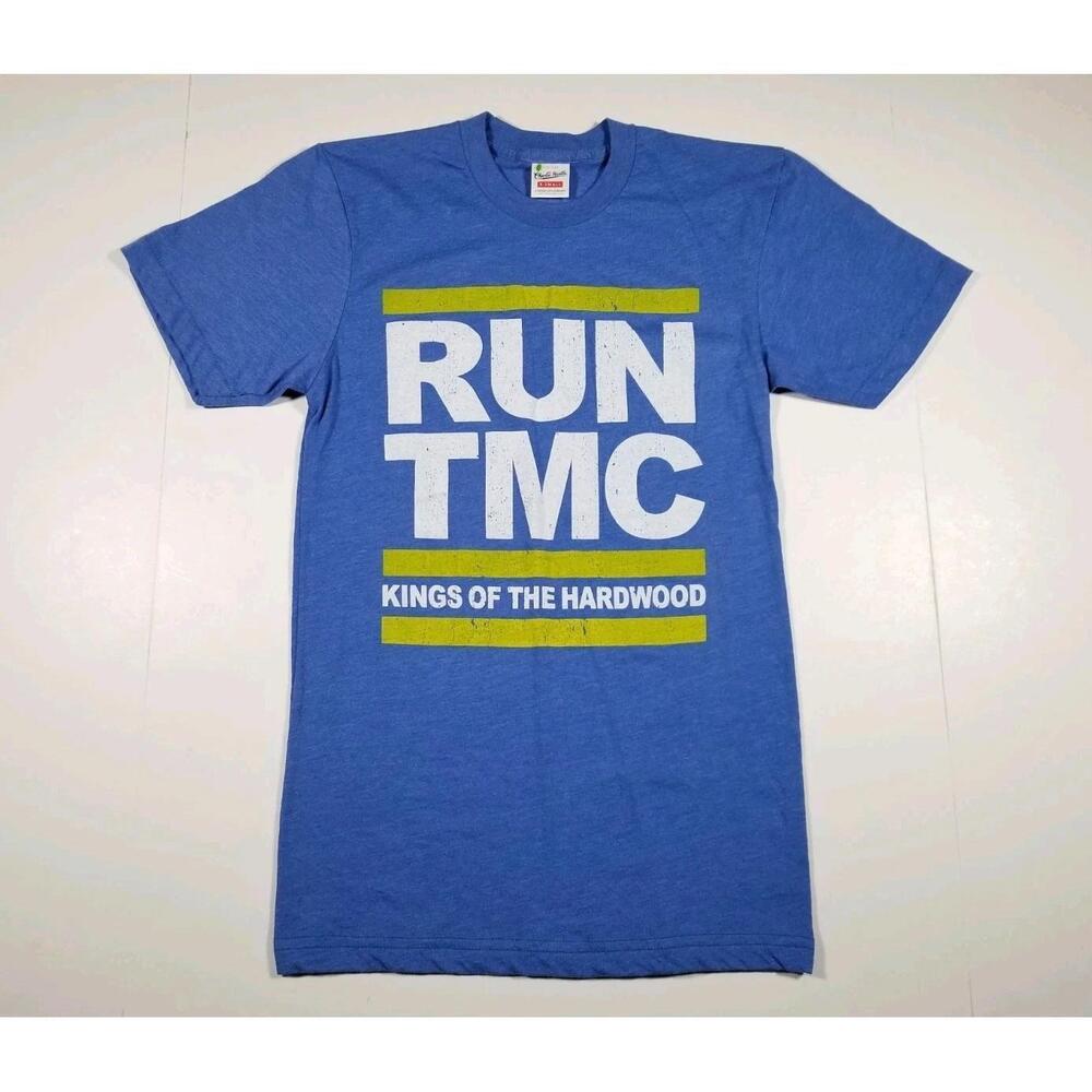 Run Tmc Golden State Warriors Mens X-Small T-Shirt Xs Blue Basketball Tee